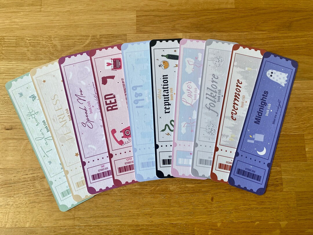 Taylor Swift bookmarks - Taylor Album - The Eras Tour - Taylor Swift fan gift | Etsy (US)