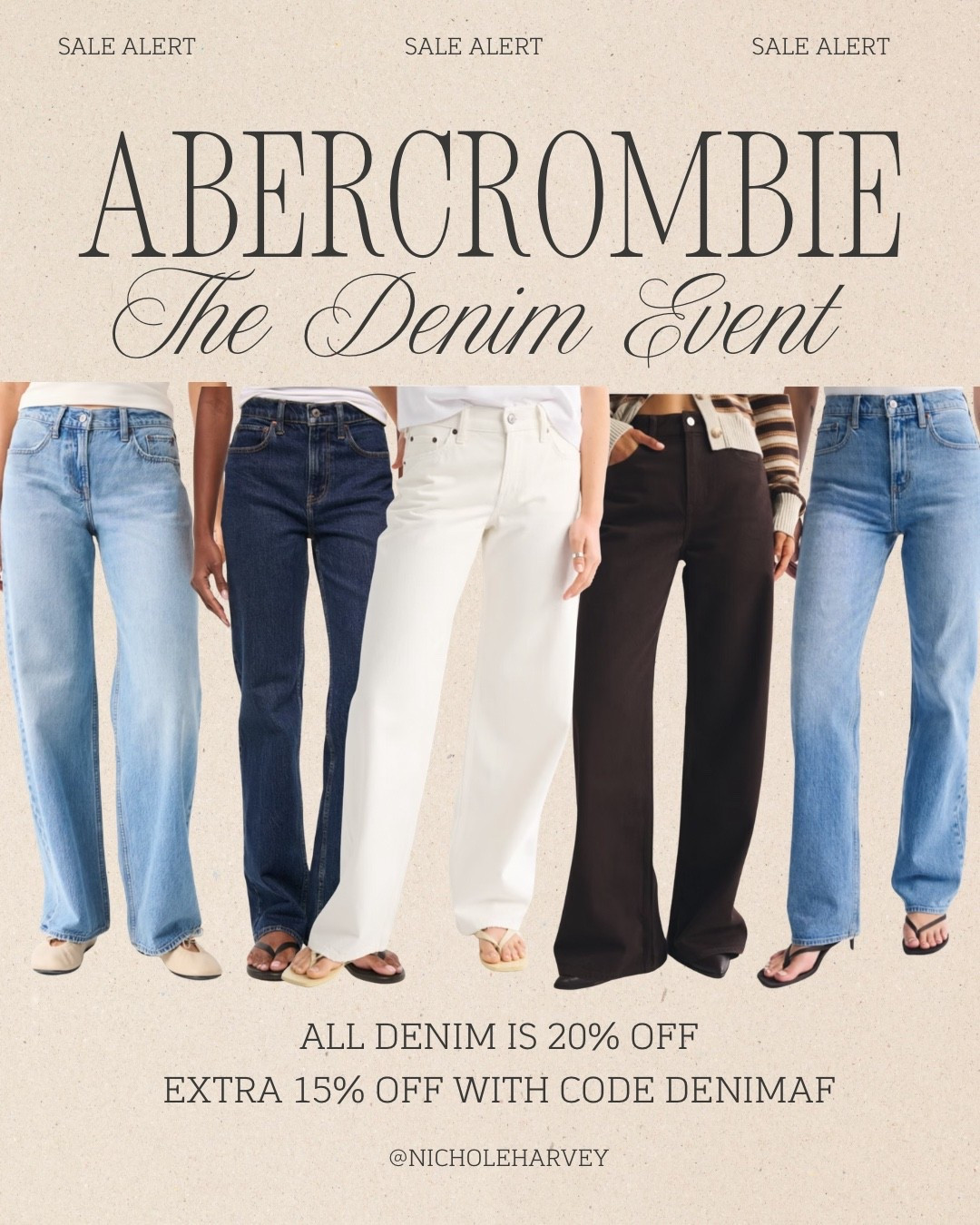 The Abercrombie denim event is here! I love their jeans so much-the fit and the color selection is amazing! So many of my favorite jeans are from Abercrombie. I am sharing some of the newer styles that they have right now that are part of this sale. You can also use code DENIMAF for an extra 15% off! Linked⬆️

#Itkcreator #Itkfinds
#Itkwatchnow
#abercrombie #salealert #denimevent #favejeans #afjeans

#LTKootd #LTKSeasonal #LTKSaleAlert