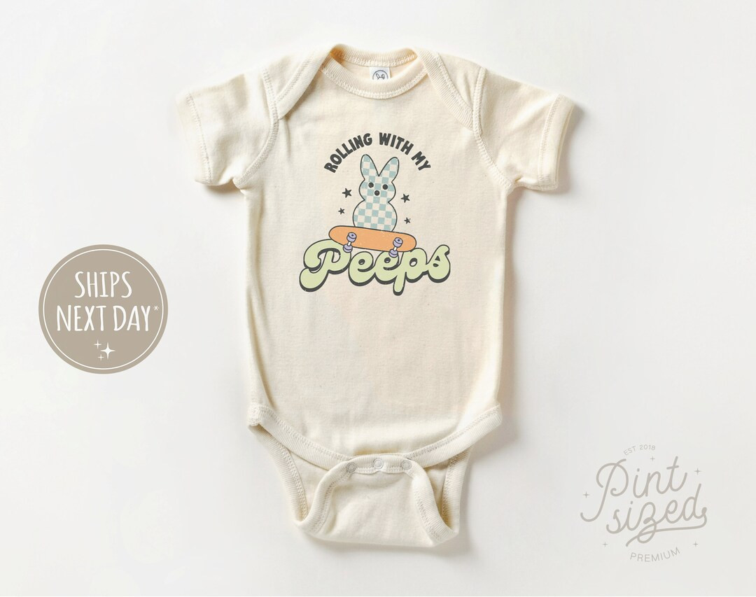 Rolling with My Peeps Onesie® - Funny Easter Bodysuit - Hipster Natural Baby Onesie® | Etsy (US)