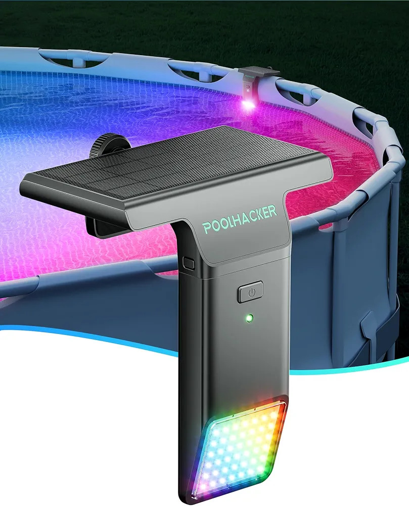 Solar Pool Lights Only for Metal Frame Above Ground Pool, 10-Color 4-Mode Light Sensing LED, Unde... | Amazon (US)