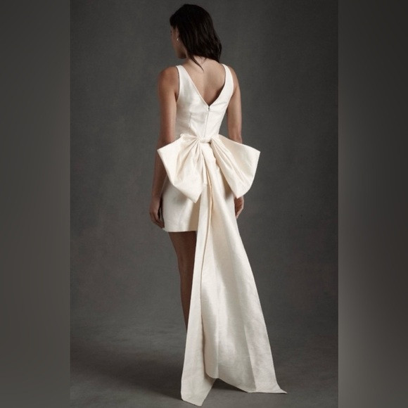 Sachin & Babi Archie V-Neck Back-Bow Mini Dress | Poshmark