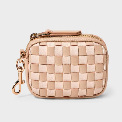 Checkered Camera Bag Pouch Wristlet - Universal Thread™ Tan/Cream | Target