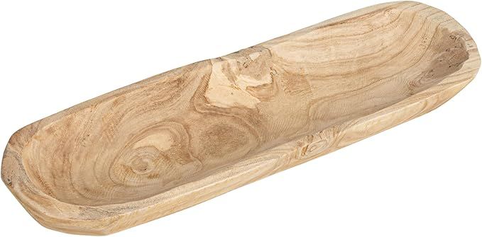 Creative Co-Op Paulownia Wood Oval Bowl | Brown | 22.75" L x 6" W x 3.25" H | | Amazon (US)