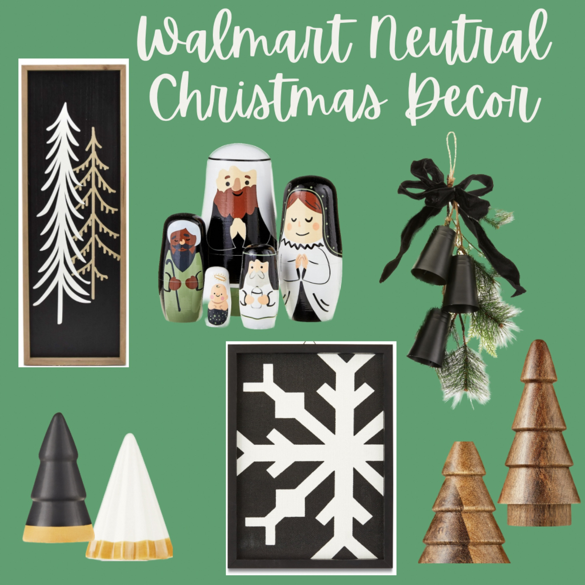 Black, white, green and wood. My favorite color combo! Lots of cute things at Walmart!


#LTKHoliday #LTKSeasonal #LTKhome