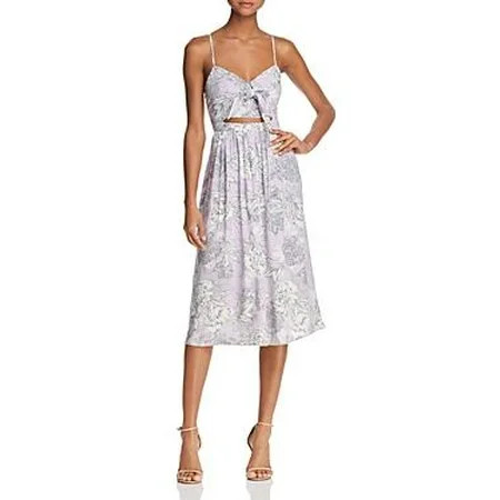 Bardot Ibiza Cutout Floral Midi Dress Lavender Womens Small (6) | Walmart (US)
