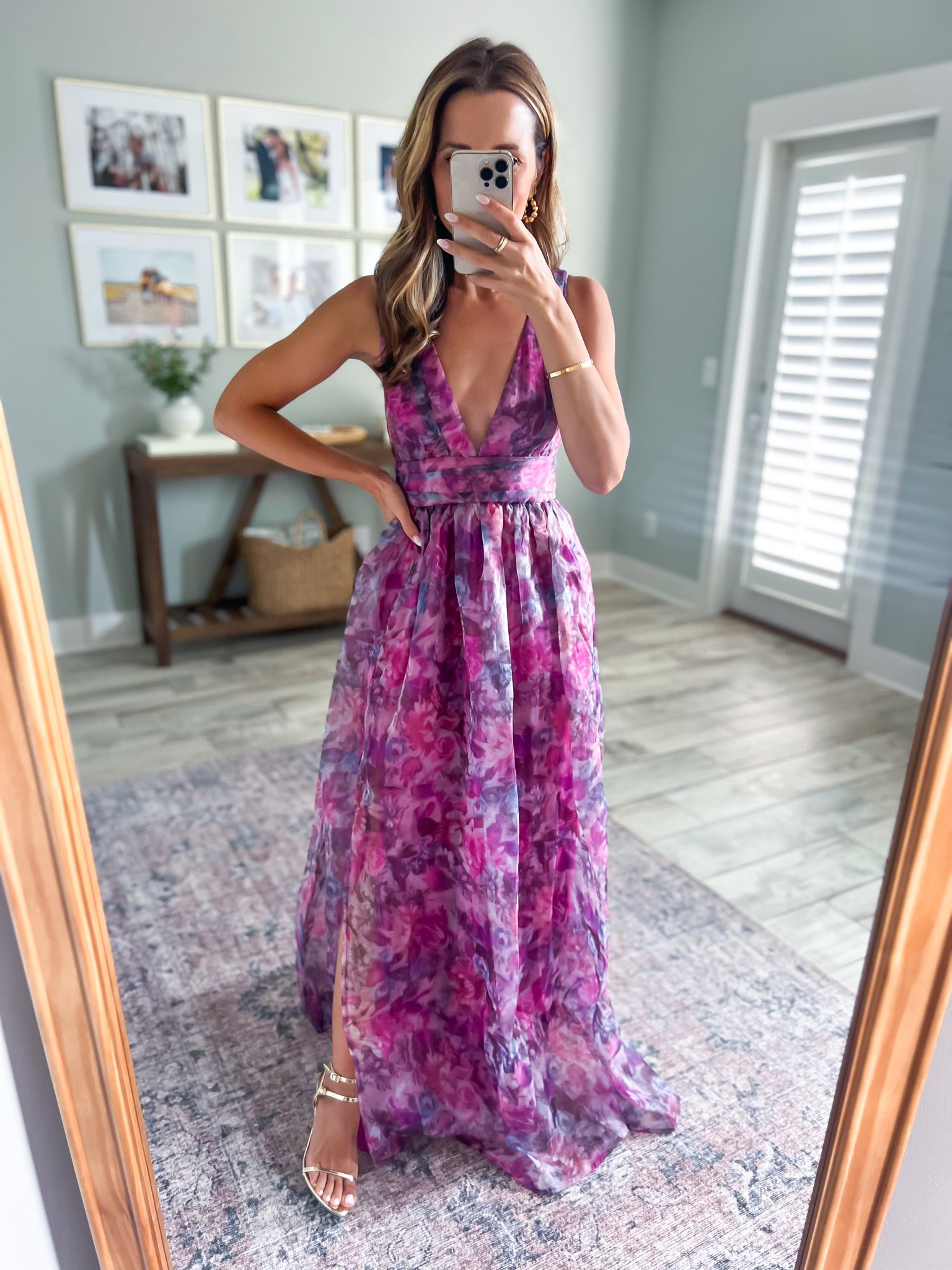 Lulus purple 2024 floral dress