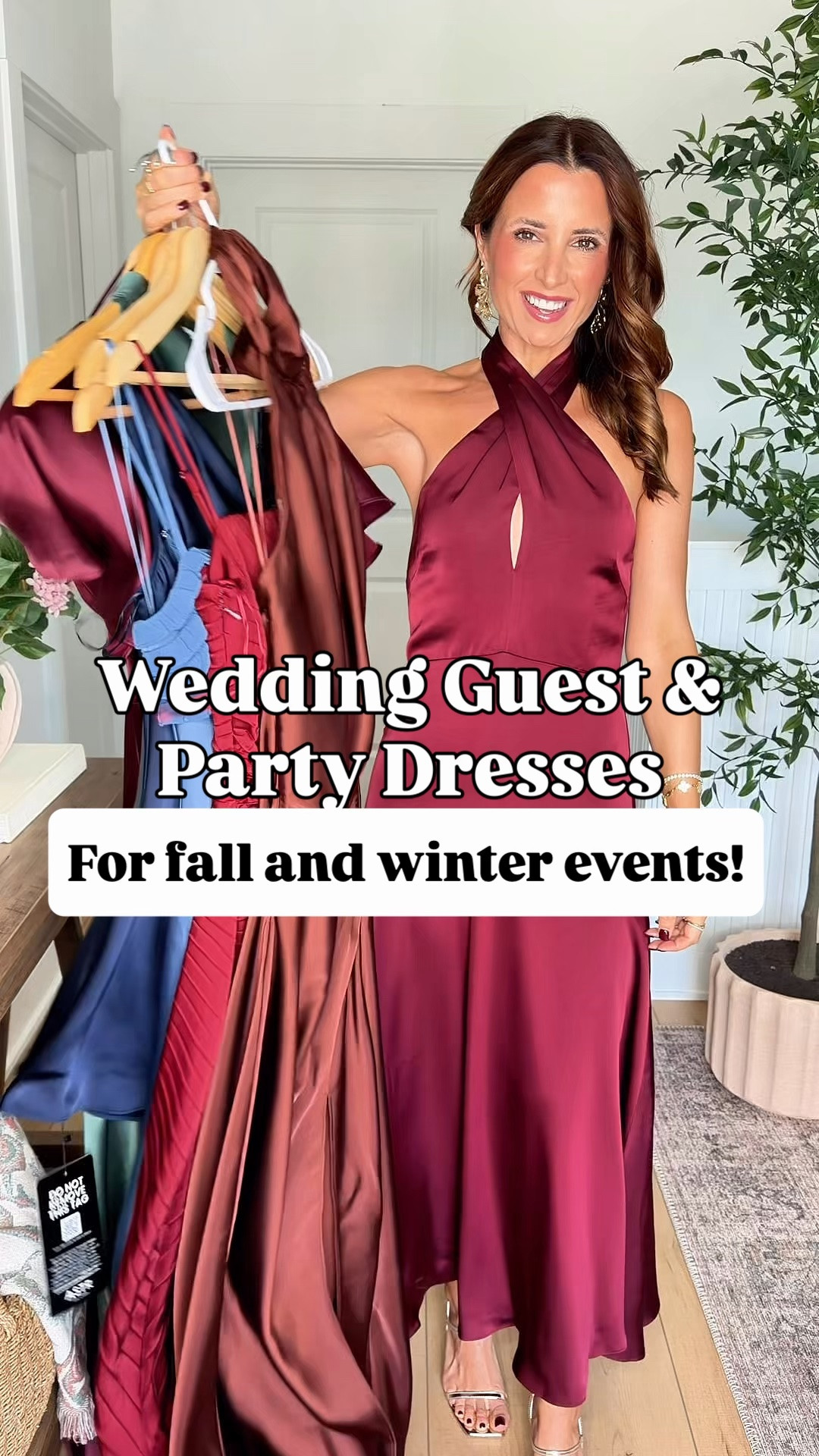 Code LISA123 first time purchases. Fall wedding guest dresses. Winter wedding guest dresses. Satin maxi dresses. Cocktail dresses. Party dresses. Holiday party dresses. Semi-formal dresses. Wearing XS in each. Gold heels are TTS.
*I am 5’3, 110, 32b
#1: XS
#2: XS
#3: XS in dress and coat. Size up in dress if in-between sizes because just runs snug. Adjustable straps. 
#4: XS - bust is a smidge big on me so I’d use tape or get it altered. I’m a 32b.
#5: XS with adjustable straps
#6: XS with adjustable straps
#7: XS and can adjust skinny strap
#8: XS - bust runs big on me. Stretchy waist.

#LTKWedding #LTKTravel #LTKSeasonal