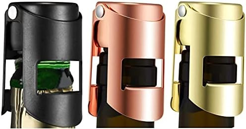 Champagne Stopper 3Pack - HYZ Stainless Steel Champagne Saver Bottle Stopper with Pure Silicone A... | Amazon (US)