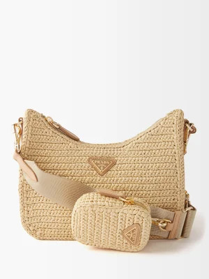 Re-Edition 2005 raffia shoulder bag | Prada | MATCHESFASHION UK | Matches (UK)