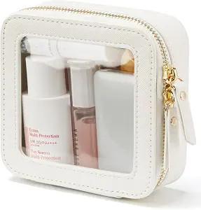 Small Cosmetic Bag for Purse Mini Makeup Bag for School Cute Clear Make Up Pouch for Travel Tiny ... | Amazon (US)