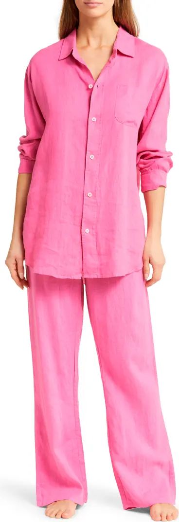 Long Sleeve Linen Pajamas | Nordstrom