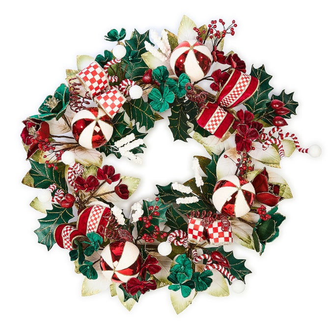 Holly Christmas 26" Wreath | MacKenzie-Childs