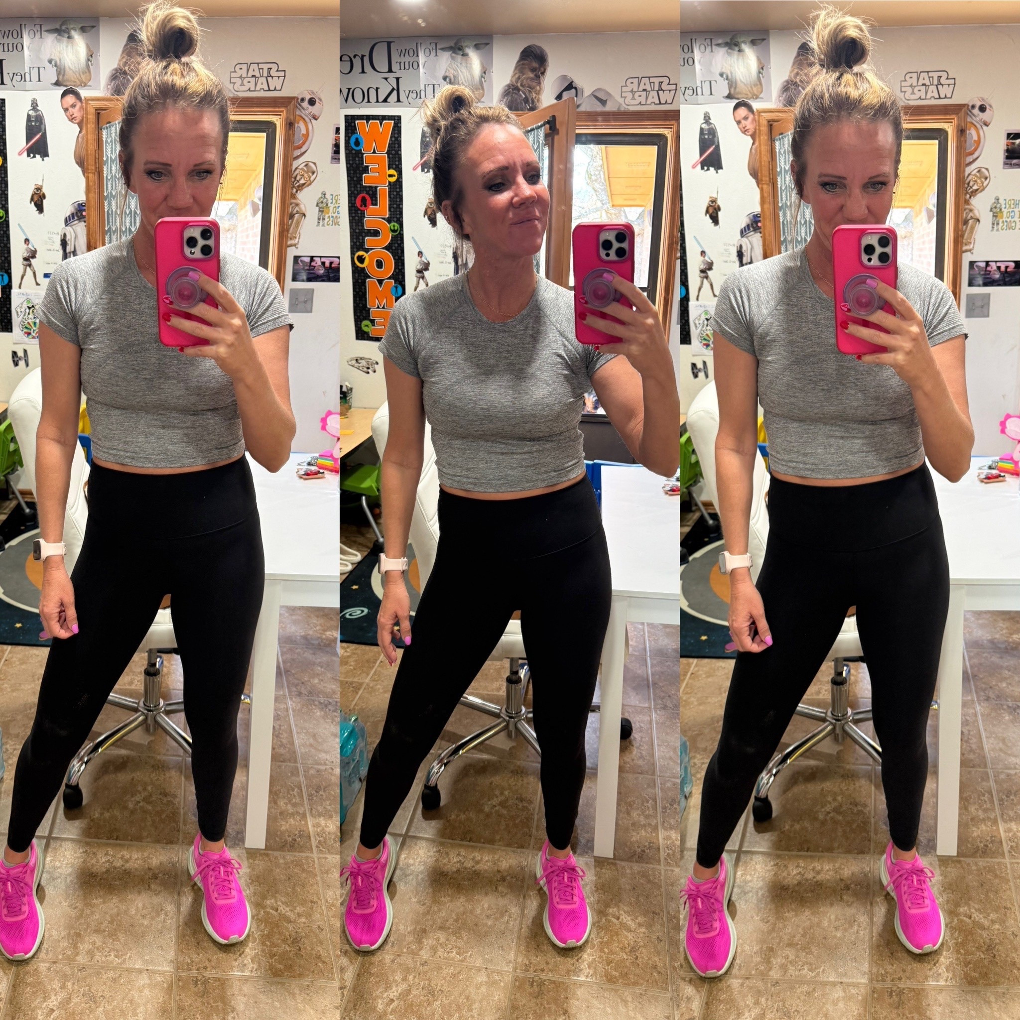 Matching workout energy.

Black leggings + cropped tee + bright sneakers.

Comfortable, supportive, and ready for a workout.

#ltkfitness #workoutlook #fitmomlife


#LTKfitnessgoals #LTKdayinmylife #LTKActive