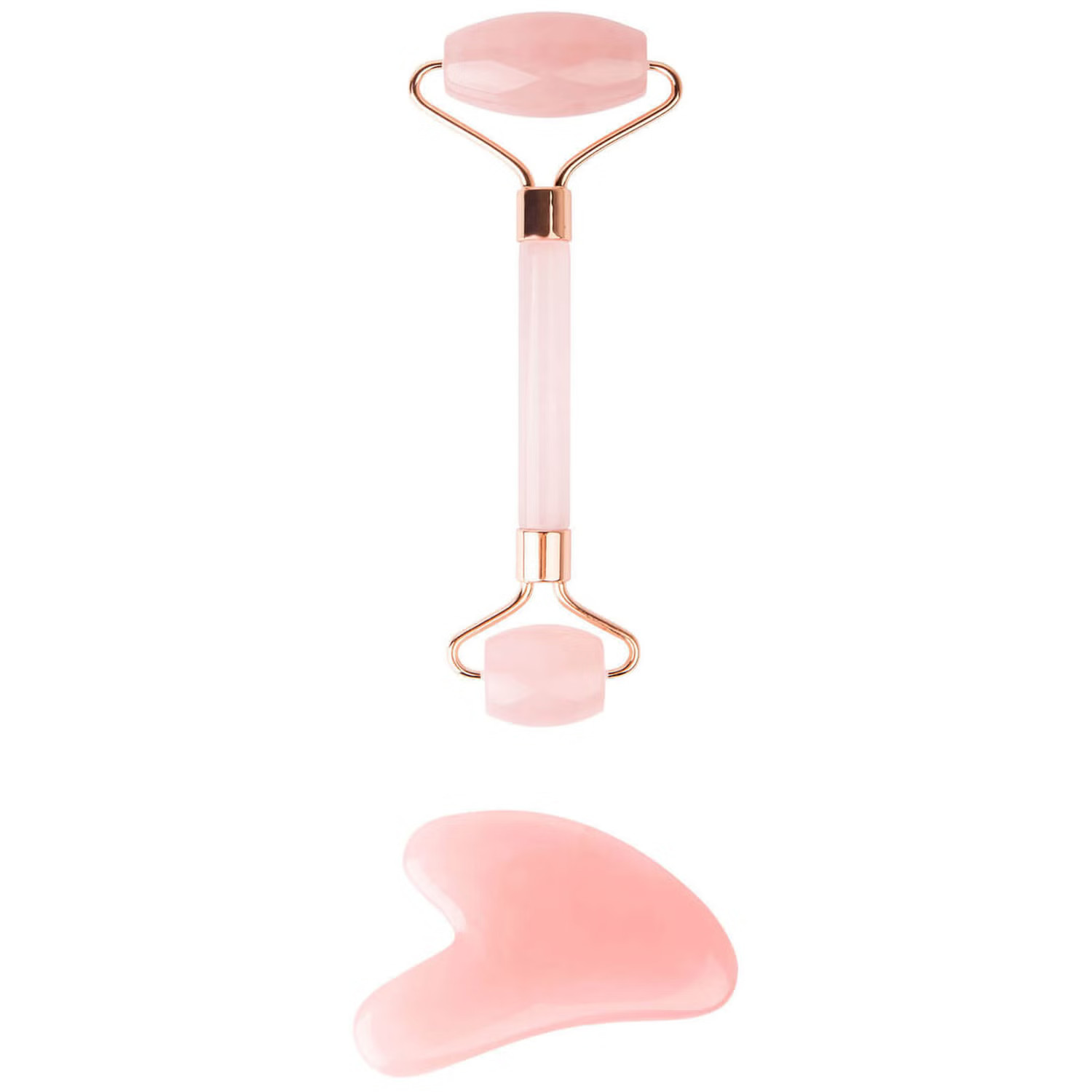 brushworks HD Rose Quartz Resin Roller & Gua Sha | Look Fantastic (UK)