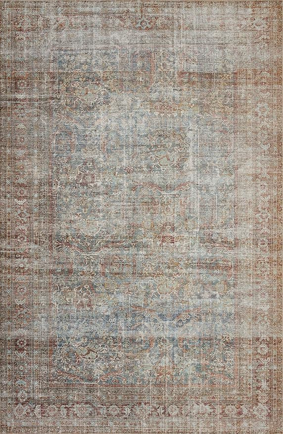 Loloi Chris Loves Julia x Jules Lagoon/Brick 8'-6" x 11'-6" Area Rug | Amazon (US)