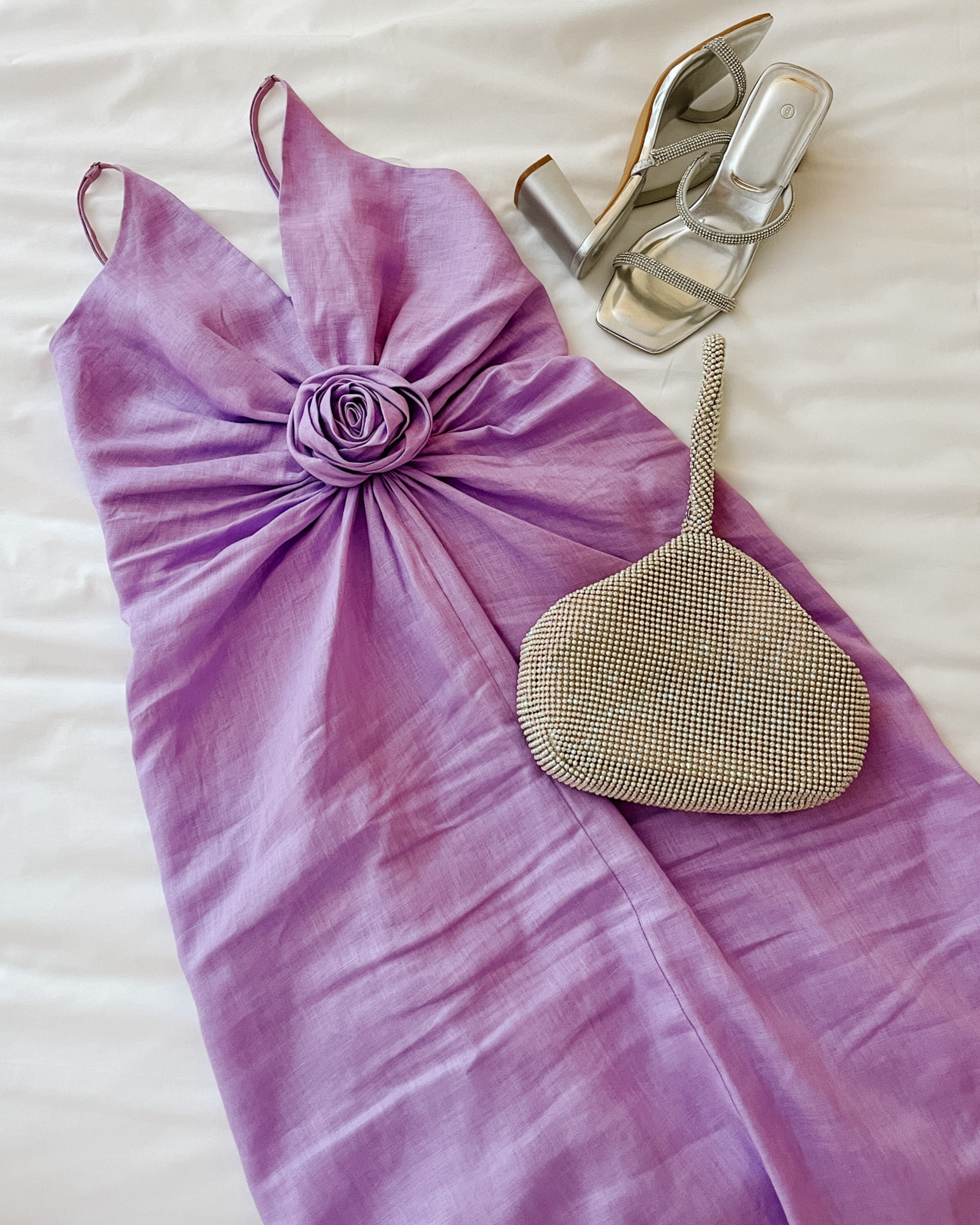 This bump friendly linen dress is adorable for maternity! Love the lavender / purple color and rose detail. This dress is perfect for baby showers, weddings, bridal showers and garden parties! For reference, I’m wearing size XS which is my true size. No alterations needed!and I’m 28 weeks pregnant! Tags: maternity, bump friendly dress, midi dress. 

#LTKParties #LTKStyleTip #LTKBump