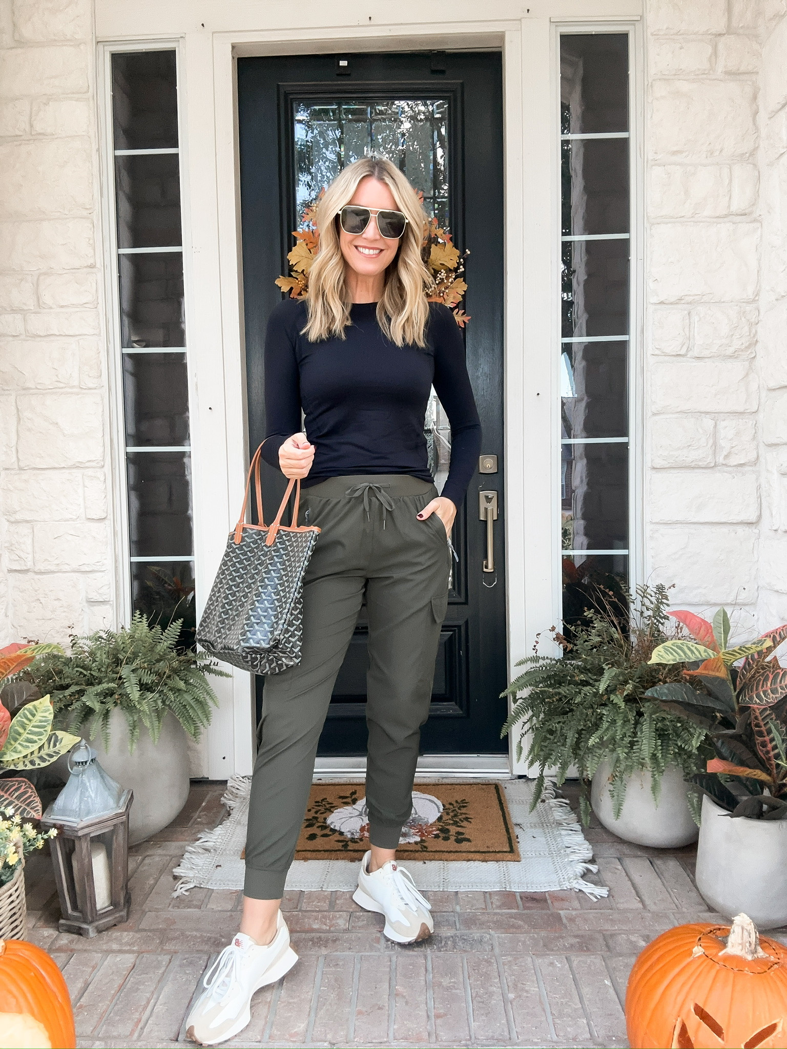 Olive green pants are doing all the work in this fall outfit. I love the relaxed jogger fit with a fitted black long sleeve top and sneakers for a comfortable everyday look that still feels pulled together.

olive green pants, olive joggers, fall outfit, black long sleeve top, casual fall outfit, sneaker outfit, women’s joggers, everyday fall style, fall athleisure, comfortable fall outfit, olive green outfit, HauteandHumid

#LTKootd #LTKOver40 #LTKSeasonal