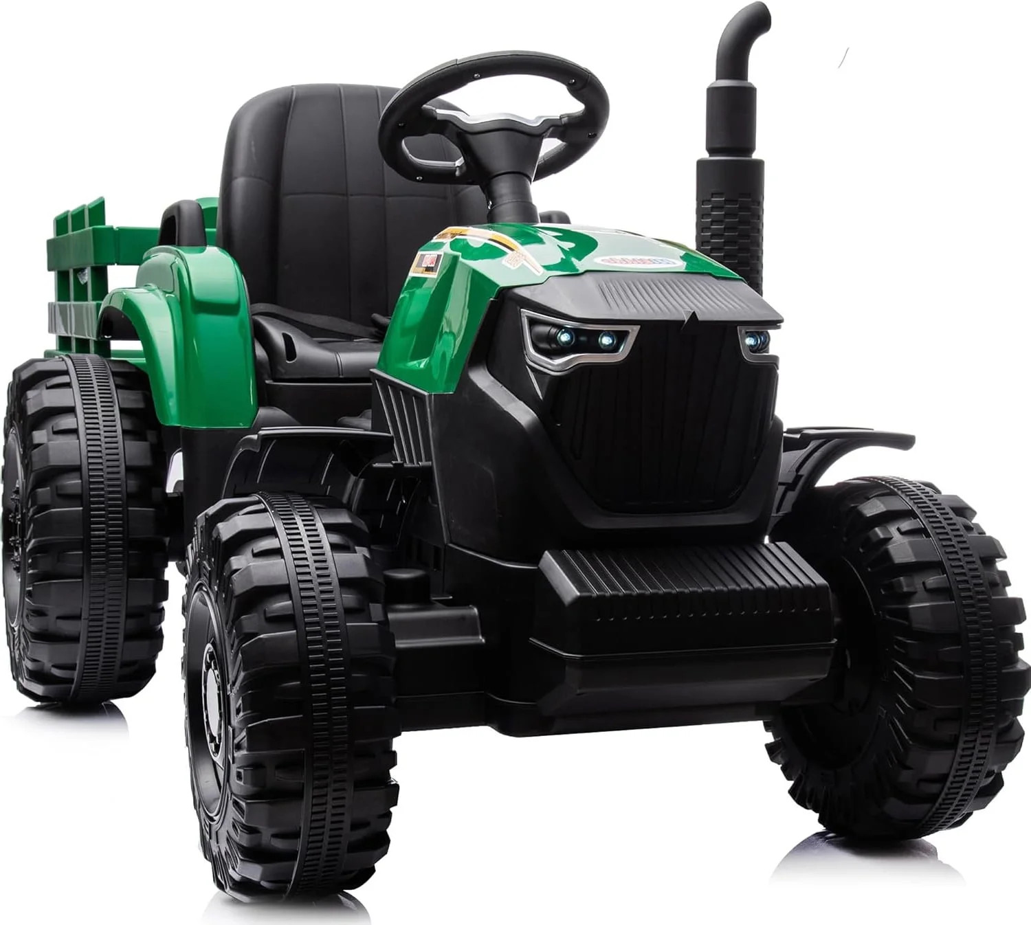 Hikiddo 24 Volt Ride on Toys, Kids Electric Ride On Tractor with Trailer & Remote - Green | Walmart (US)
