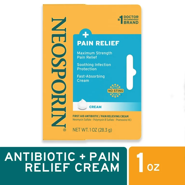 Neosporin + Pain Relief Dual Action First Aid Antibiotic Cream, 1 oz | Walmart (US)