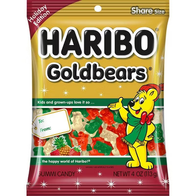 HARIBO Goldbears Christmas Mini Gummy Bears Candy - 4oz | Target