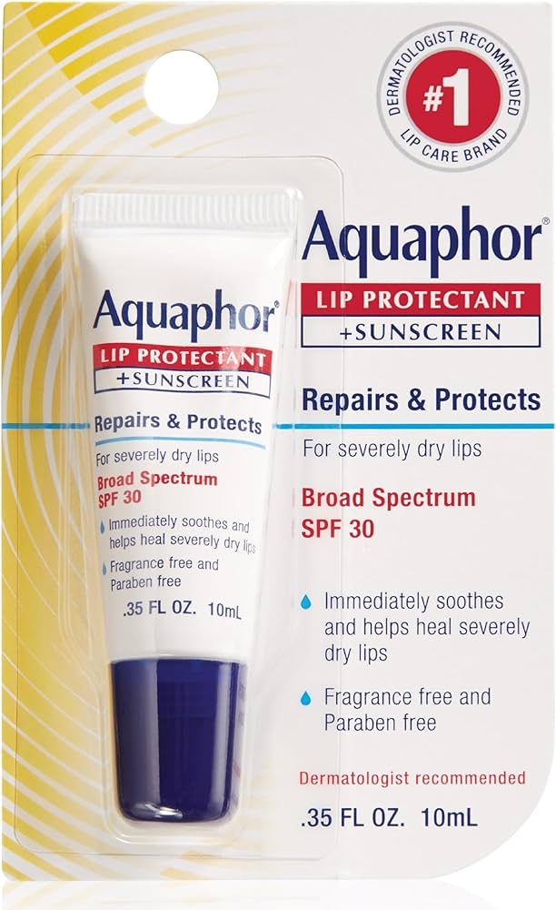 Aquaphor Lip Repair Lip Balm with Sunscreen, Lip Protectant, Lip Balm SPF 30, 0.35 Oz Tube | Amazon (US)