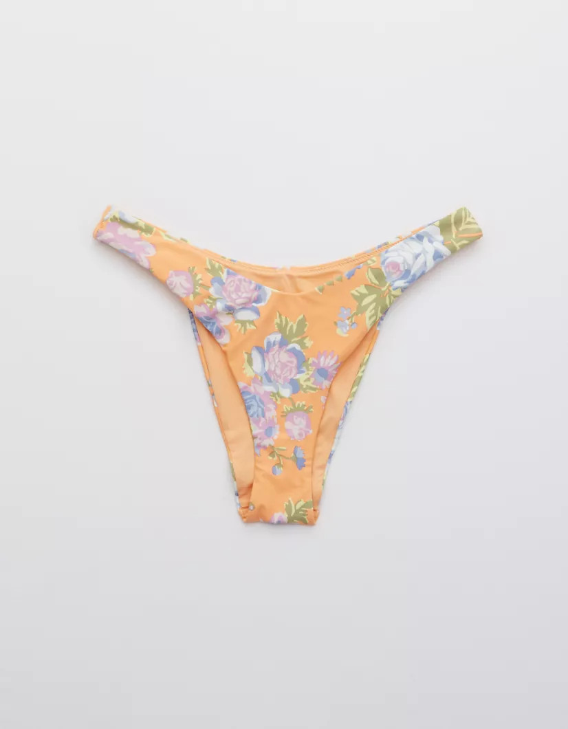 Aerie Printed Super High Cut Cheekiest Bikini Bottom | American Eagle Outfitters (US & CA)