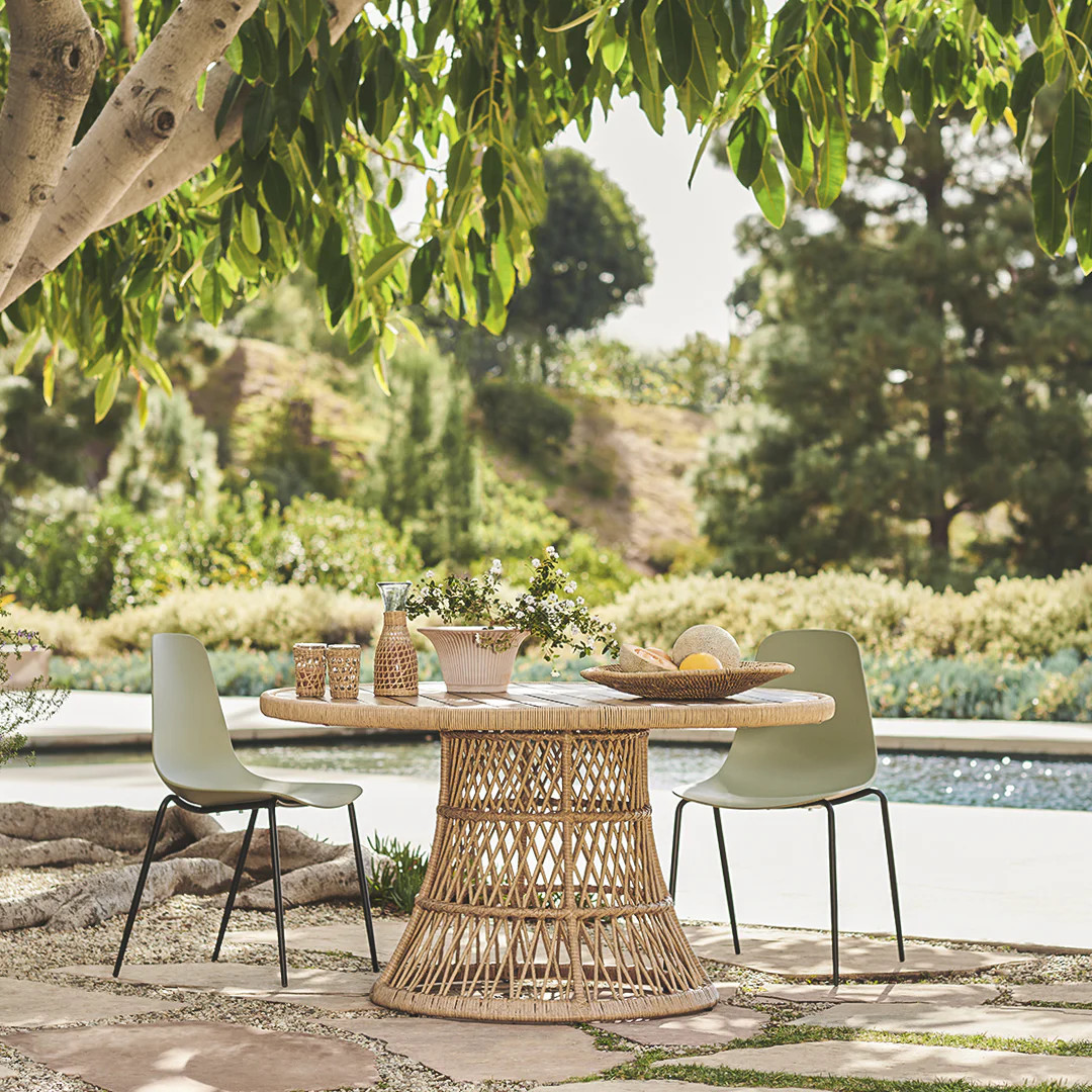 Calliope 54.5" Outdoor Dining Table - Wicker | Article