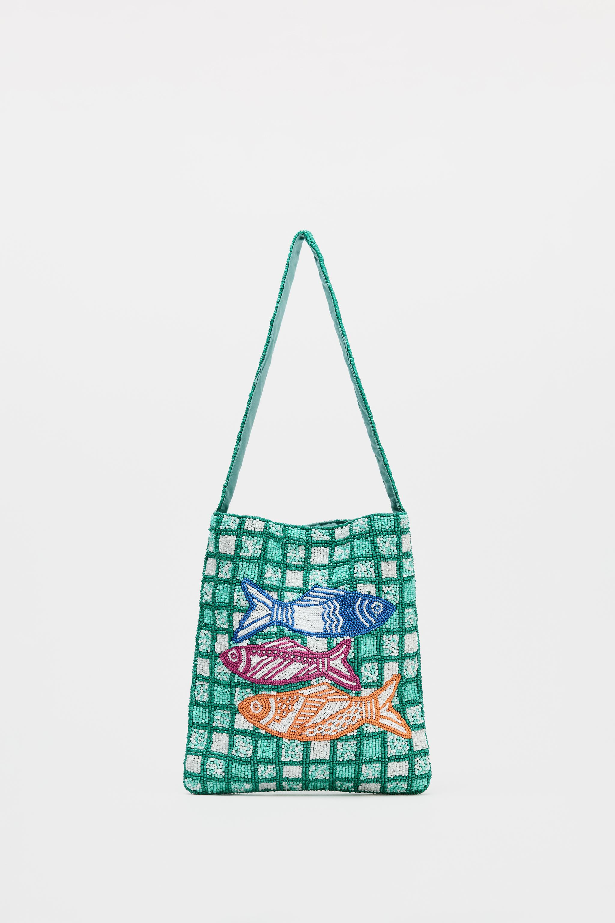 BEADED FISH MINI BUCKET BAG | Zara US