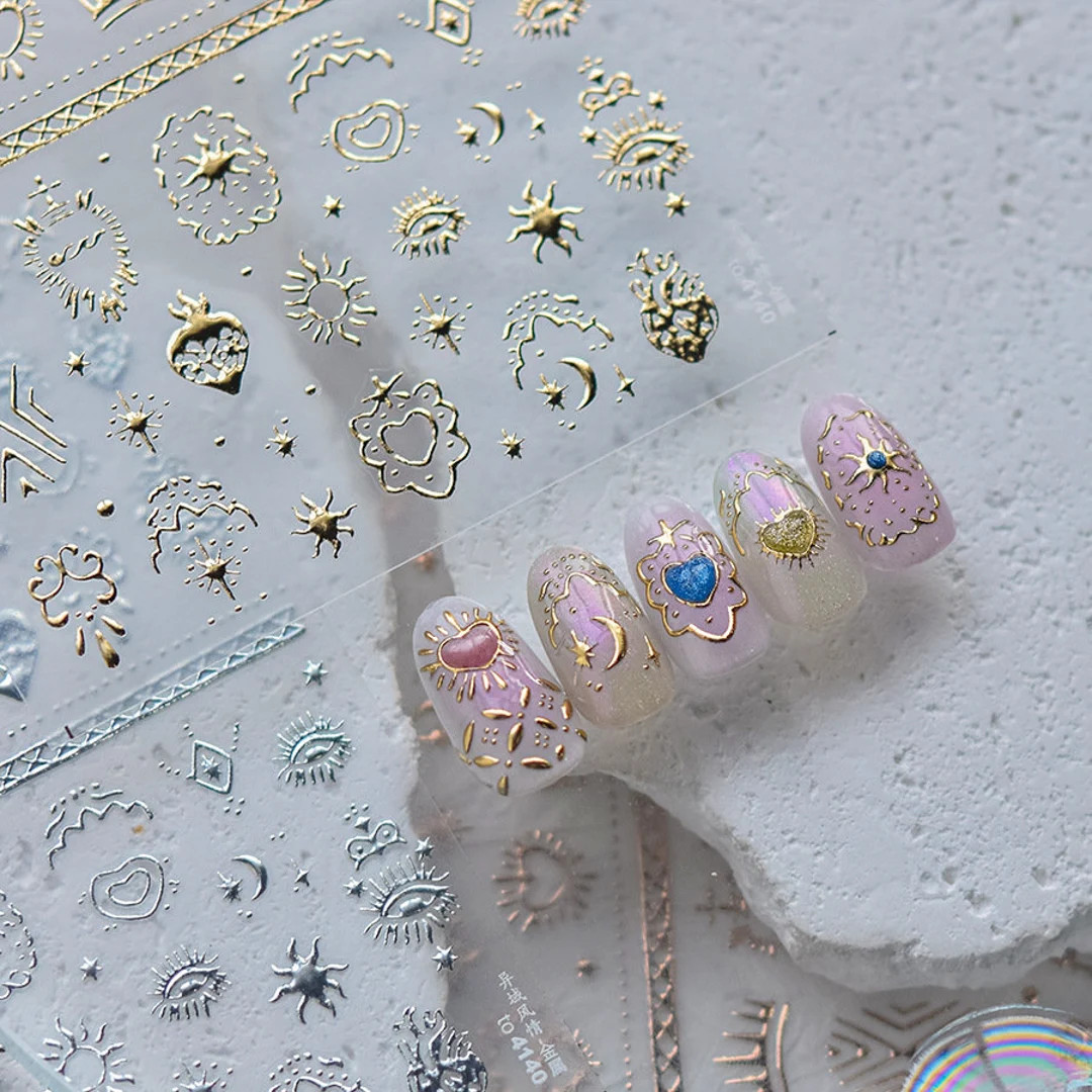 Exotic Pattern Design Nail Deco Sticker | Nail DIY | 5D Self-Adhesive Nail Sticker | Etsy (US)