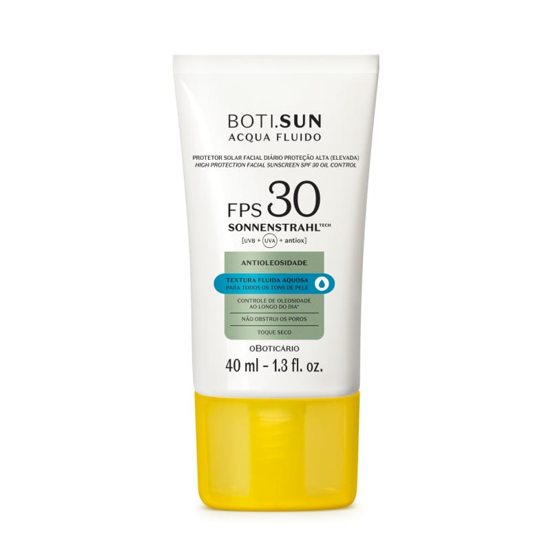 o Boticário Boti.Sun Acqua Fluido FPS30
        
              - Protetor Solar Facial Antioleos... | Beleza Na Web (BR)