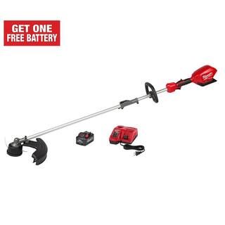 Milwaukee M18 FUEL 18V Lithium-Ion Brushless Cordless String Trimmer with QUIK-LOK Attachment Cap... | The Home Depot