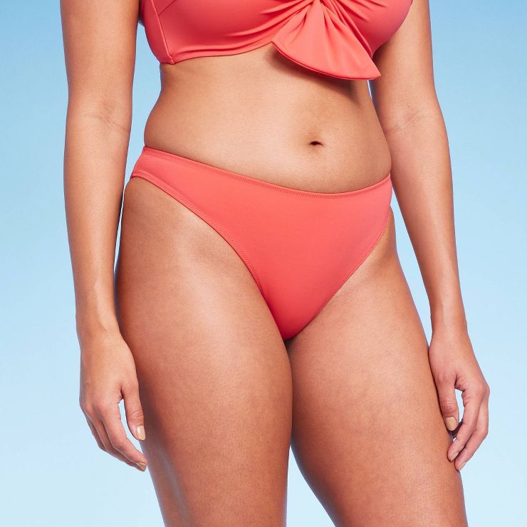 Women's Cheeky Bikini Bottom - Shade & Shore™ Light Red | Target