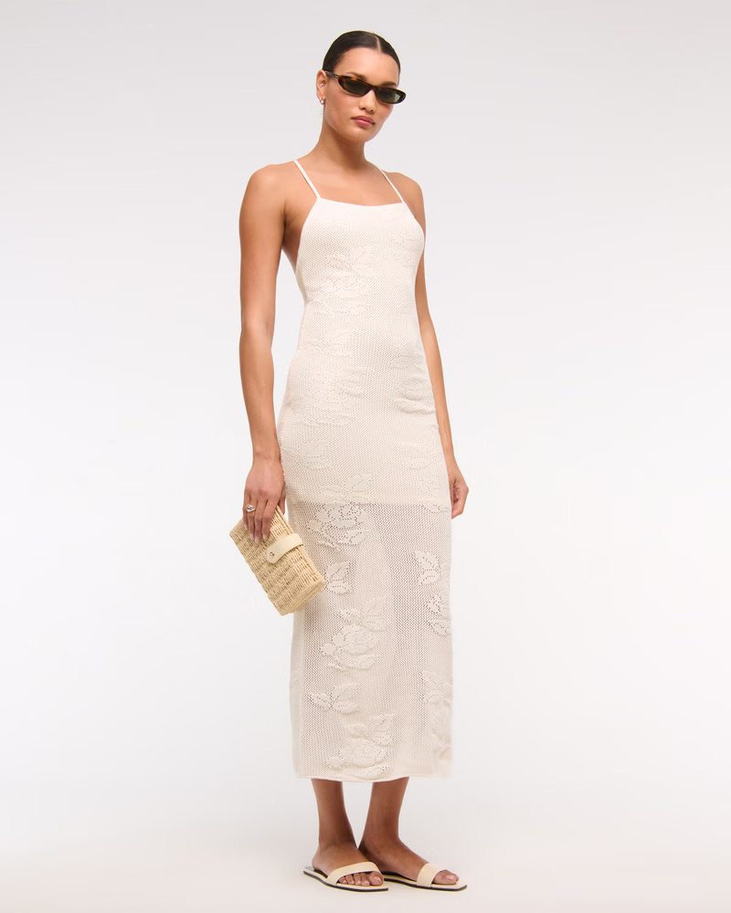 Women's Crochet-Style Maxi Dress | Women's Clearance | Abercrombie.com | Abercrombie & Fitch (US)