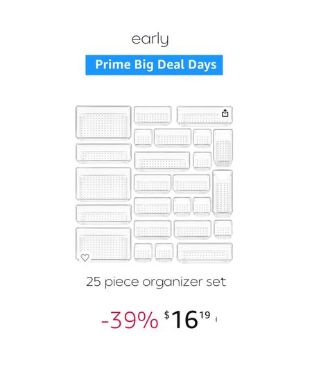 Early amazon prime day deal

25 piece organizer. I have these and it’s such a great deal! I used them in my bathroom drawers to organize skin care and makeup  

#LTKsalealert