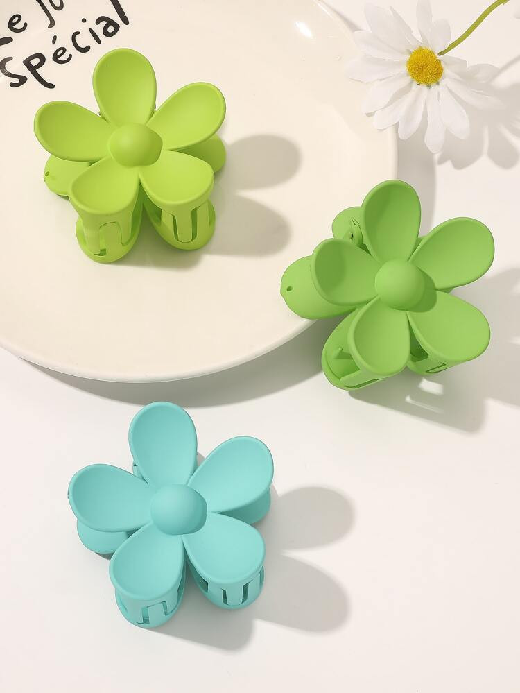3pcs Flower Design Hair Claw | SHEIN