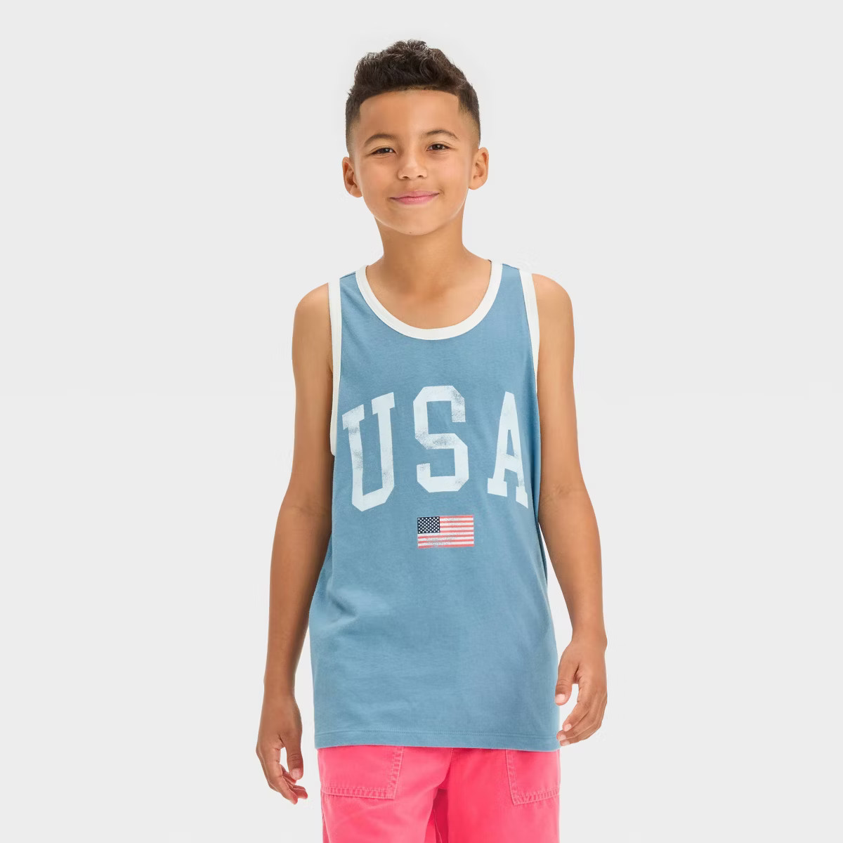 Boys' Graphic 'USA' Tank Top - art class™ Blue | Target