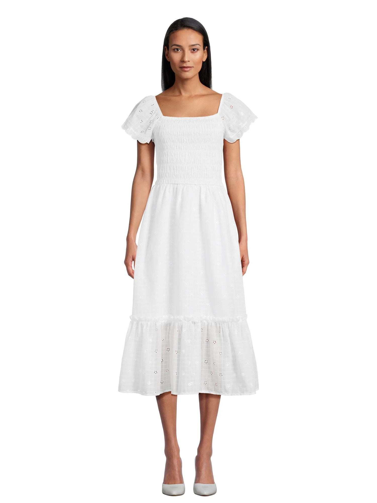 Simply Shabby Chic Just Me & Mommy Womens Matching Windowpane Eyelet Dress, Sizes S-XXXL | Walmart (US)