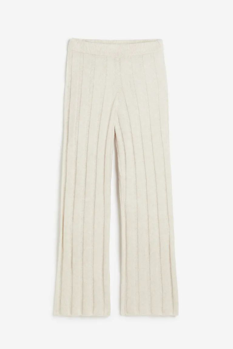 Rib-knit trousers | H&M (UK, MY, IN, SG, PH, TW, HK)