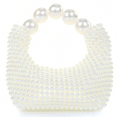 Pearl Clutch Handbag Women's Glittering Dinner Purse Party Wedding Prom Evening Bags | SHEIN