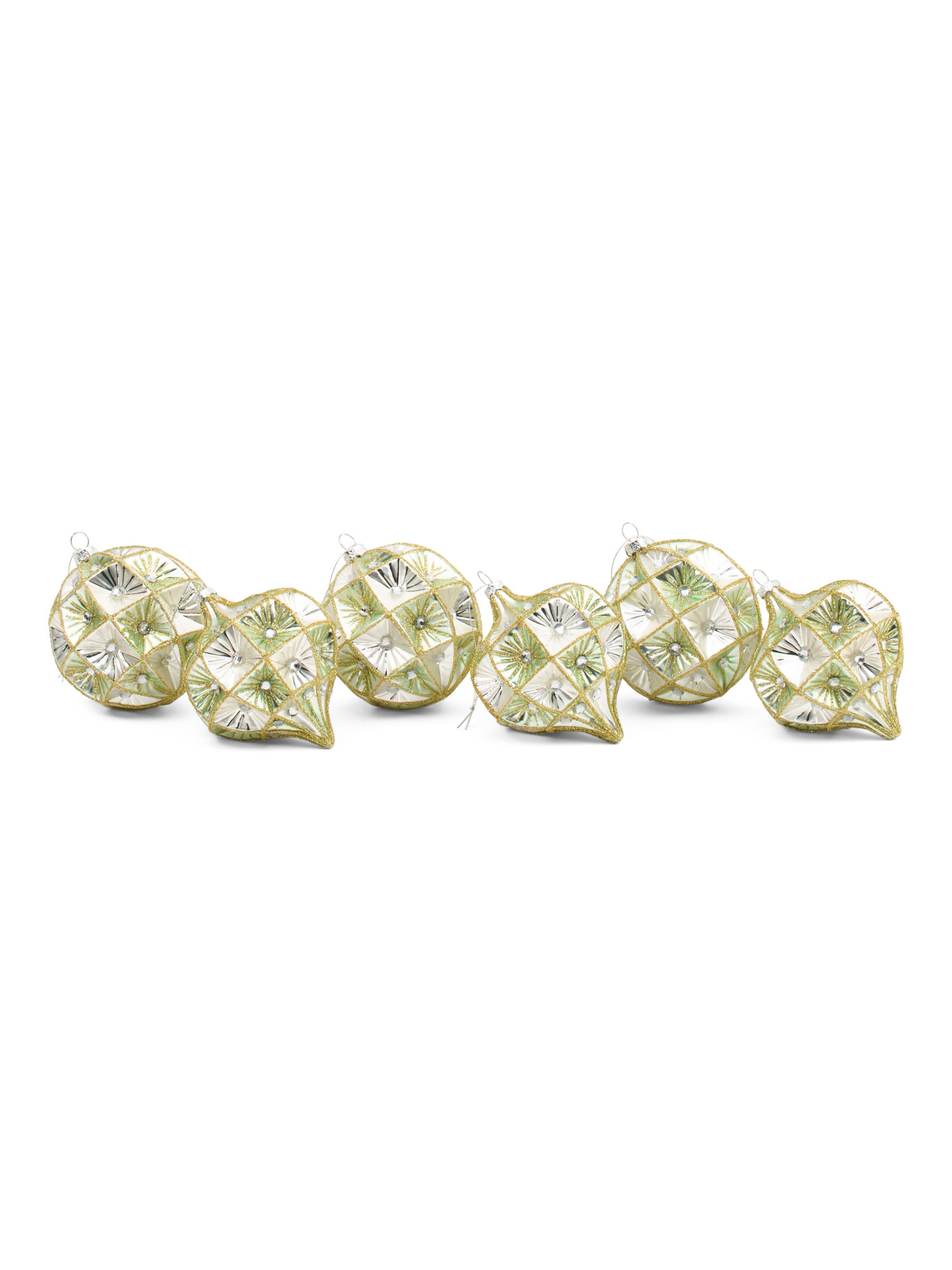 Set Of 6 Vintage Jewel Ornaments | Pillows & Decor | Marshalls | Marshalls