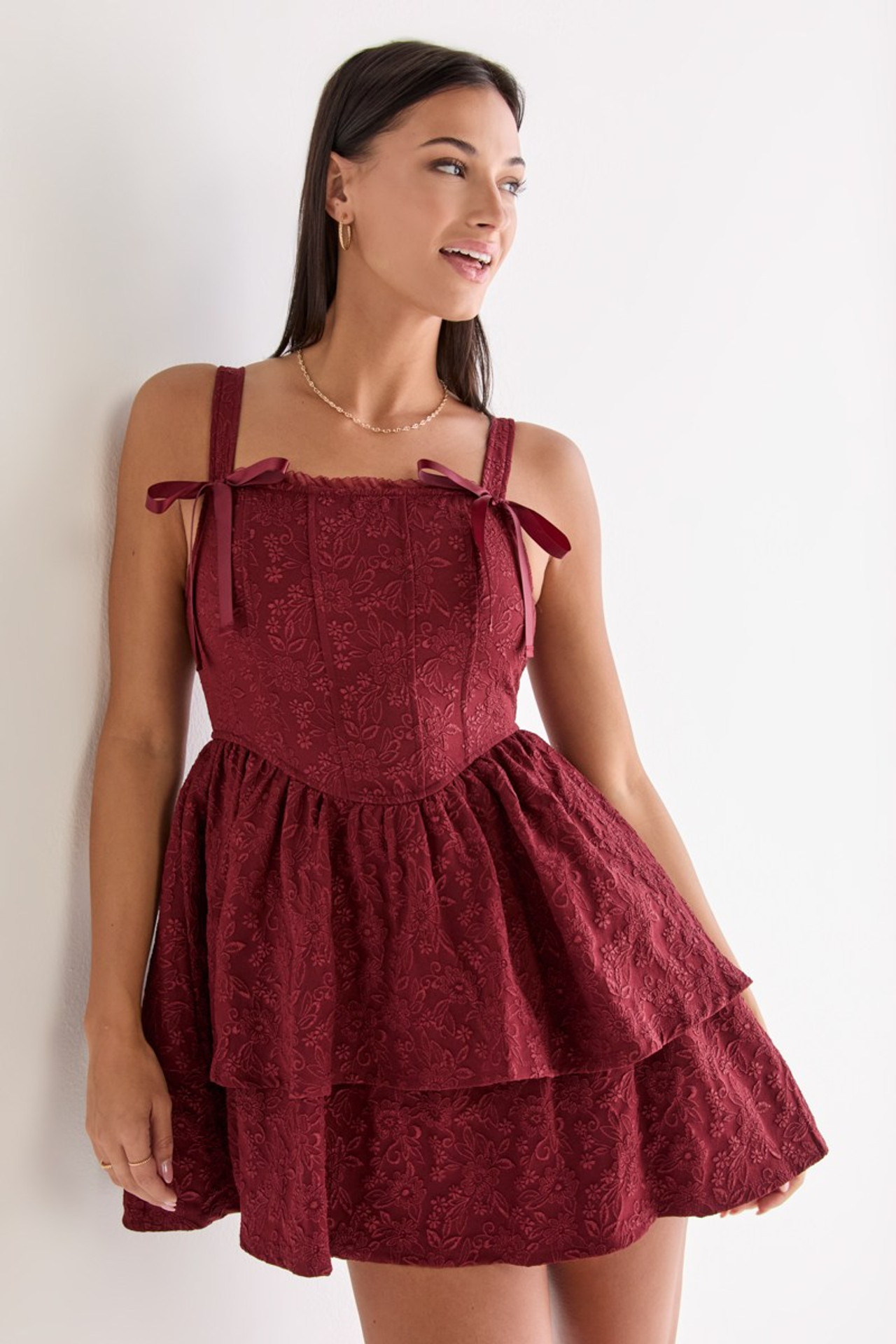 Shawna Corset Fit And Flare Mini Dress | Francesca's