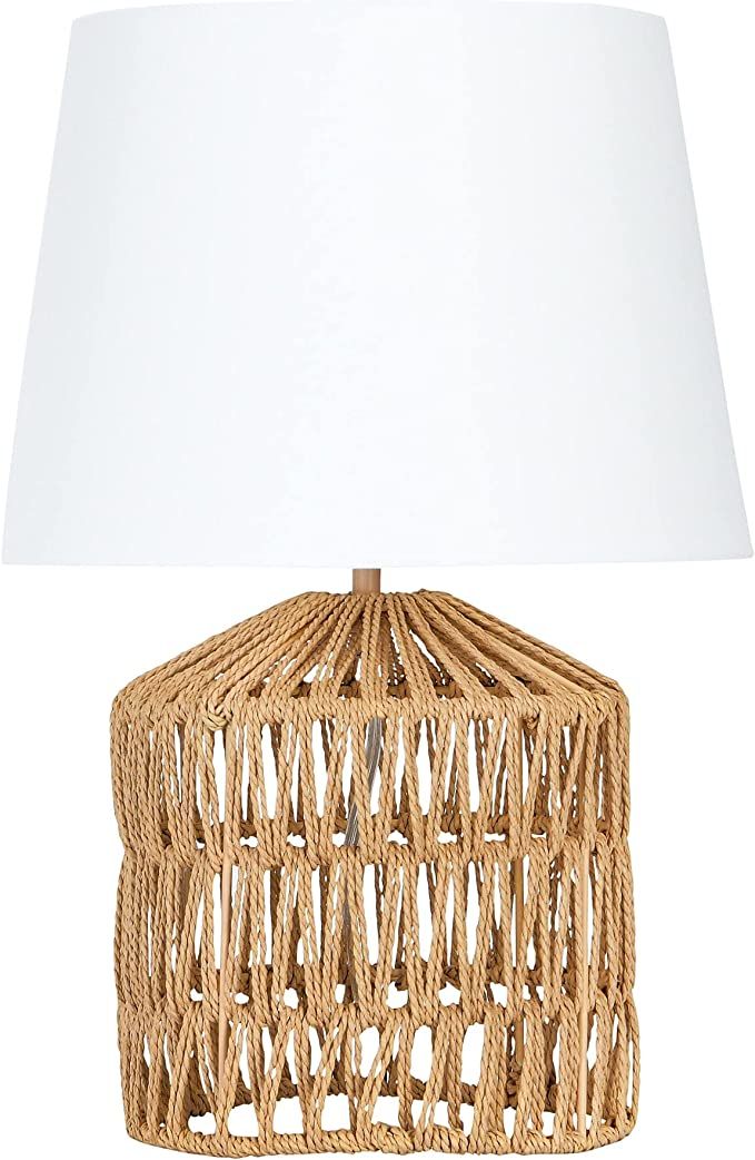 Creative Co-Op Drum-Shaped Rope Empire Shade Table Lamp | Amazon (US)