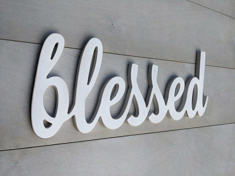 Blessed Word Cutout   | Etsy (US)