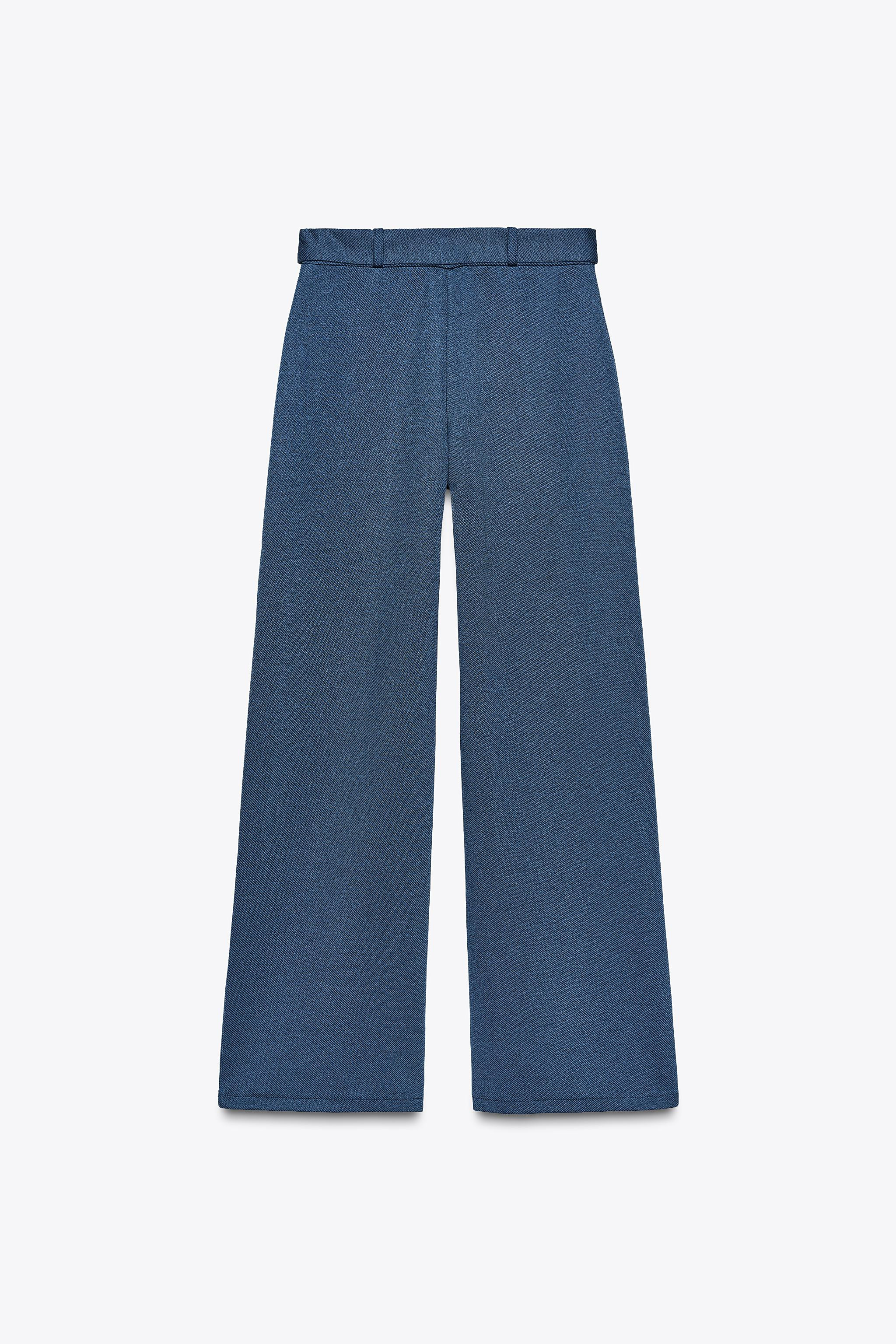 TWILL SEAM BELTED PANTS | Zara US