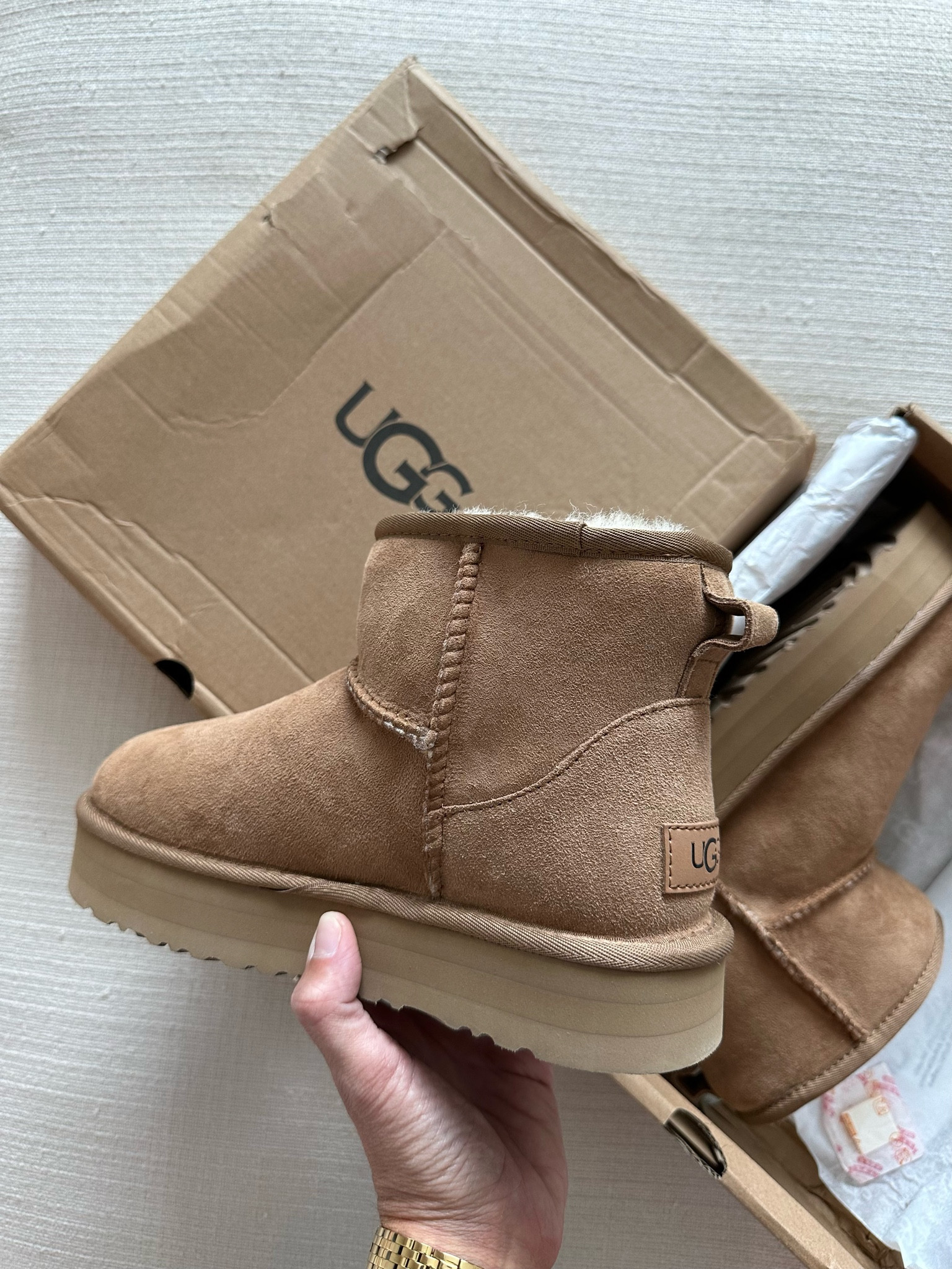 Ugg mini ii on sale fawn