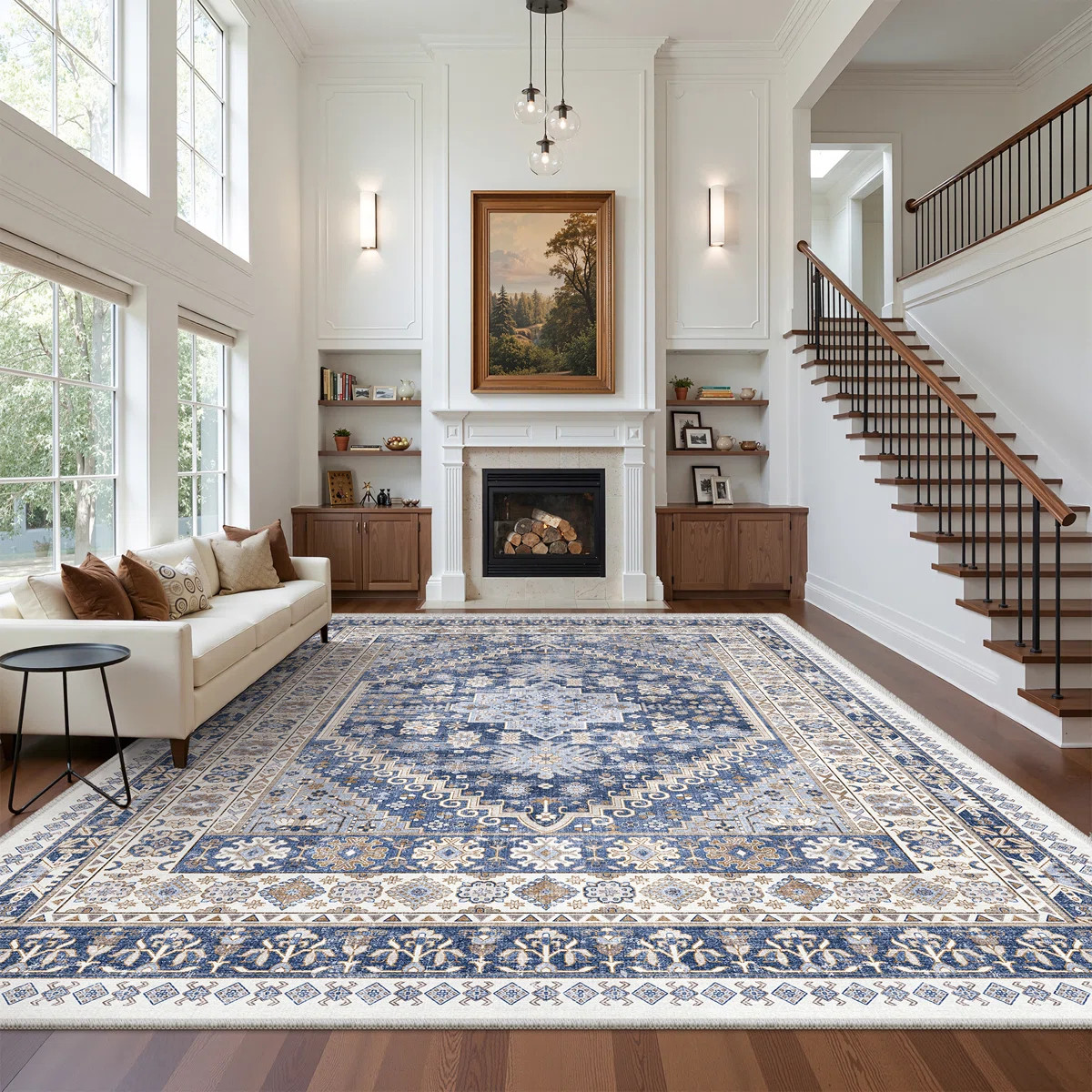 Malaika Machine-Washable Non-Slip Medallion Area Rug | Wayfair North America
