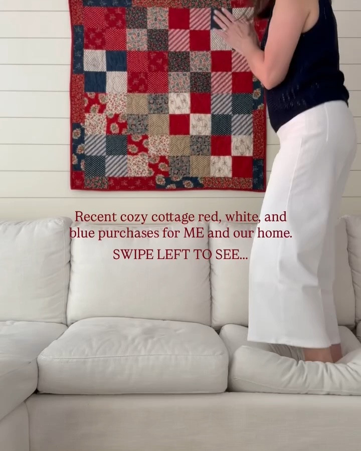 Maybe you’ve noticed a theme around here lately, but I’ve become a little obsessed with all things red, white, and blue. I promise I’ll stop after 4th of July, but for now, here’s some cozy cottage inspired pieces that I’ve recently bought for our home and myself, that I am LOVING!!!

Comment SHOP below to receive a DM with the link to this post on my LTK ⬇ https://liketk.it/6eUzk

#cozycottagestyle #patrioticstyle #4thofjuly