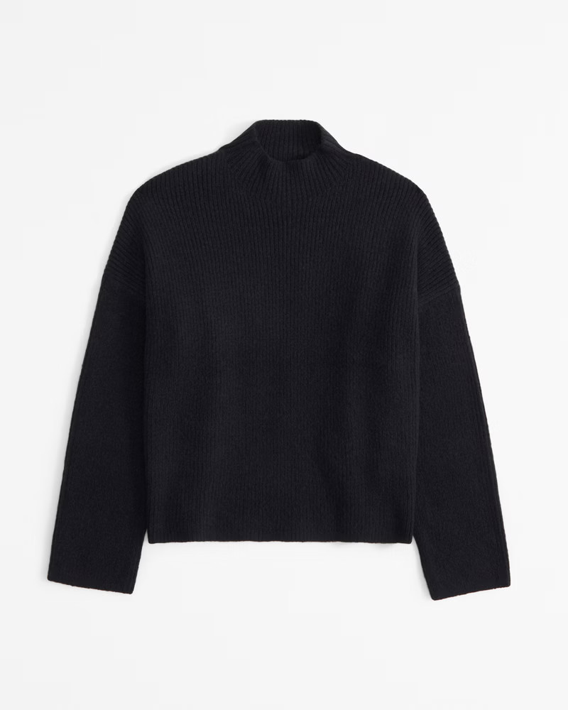 Abercrombie & Fitch Women's Easy Funnel Neck Sweater in Black - Size XXS | Abercrombie & Fitch (US)