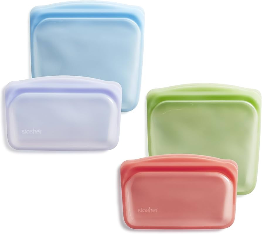Stasher Reusable Silicone Storage Bag, Food Storage Container, Microwave and Dishwasher Safe, Lea... | Amazon (US)
