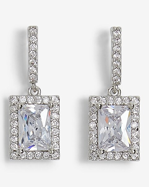 Rhinestone Charm Drop Earrings | Express